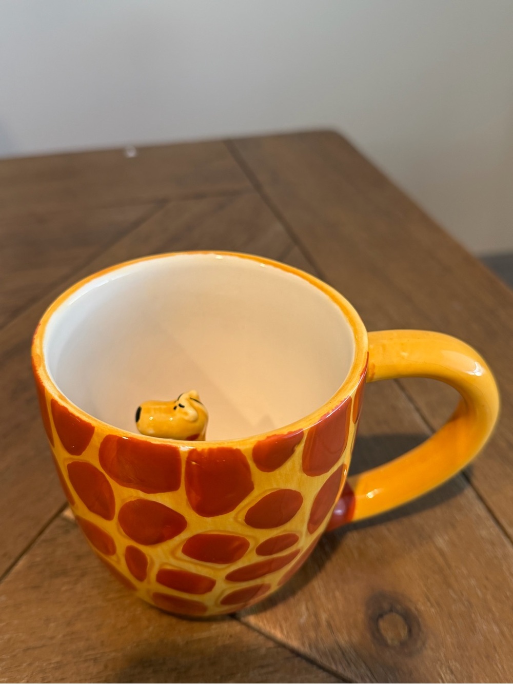 World Market Peek A Boo Giraffe Coffee Cup Mug W/ Baby Giraffe Inside